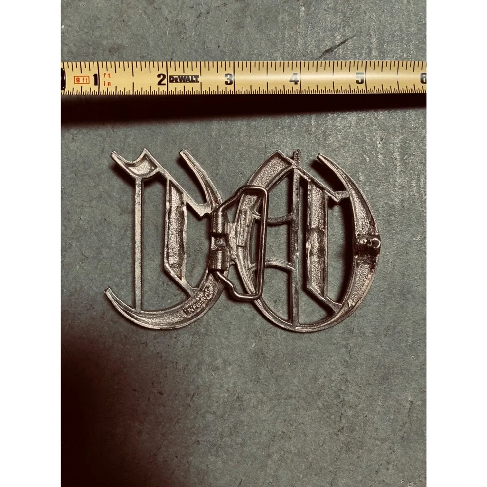 Vintage Old English Script Belt Buckle 'OC' Made in USA 4
